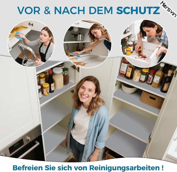 Hersvin Schubladenmatte (Übergrösse) 70cmx500cm Schrankpapier Schubladeneinlage Eva Wasserfest Nicht