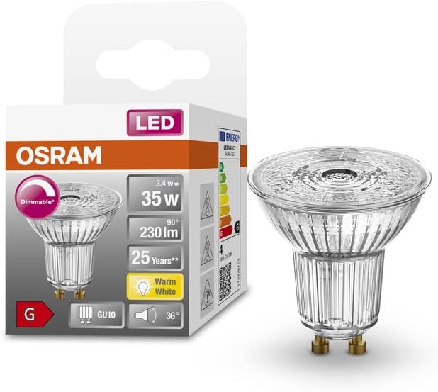 OSRAM Star Reflektor LED-Lampe für GU5.3-Sockel, klares Glas ,Kaltweiss (4000K), 345 Lumen, Ersatz f