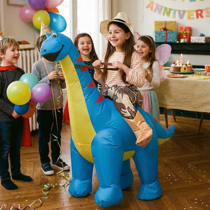 AirSuit® Aufblasbare Verkleidung Dinosaurier Diplodocus für Kinder | Grösse 120 bis 150cm | Aus sehr