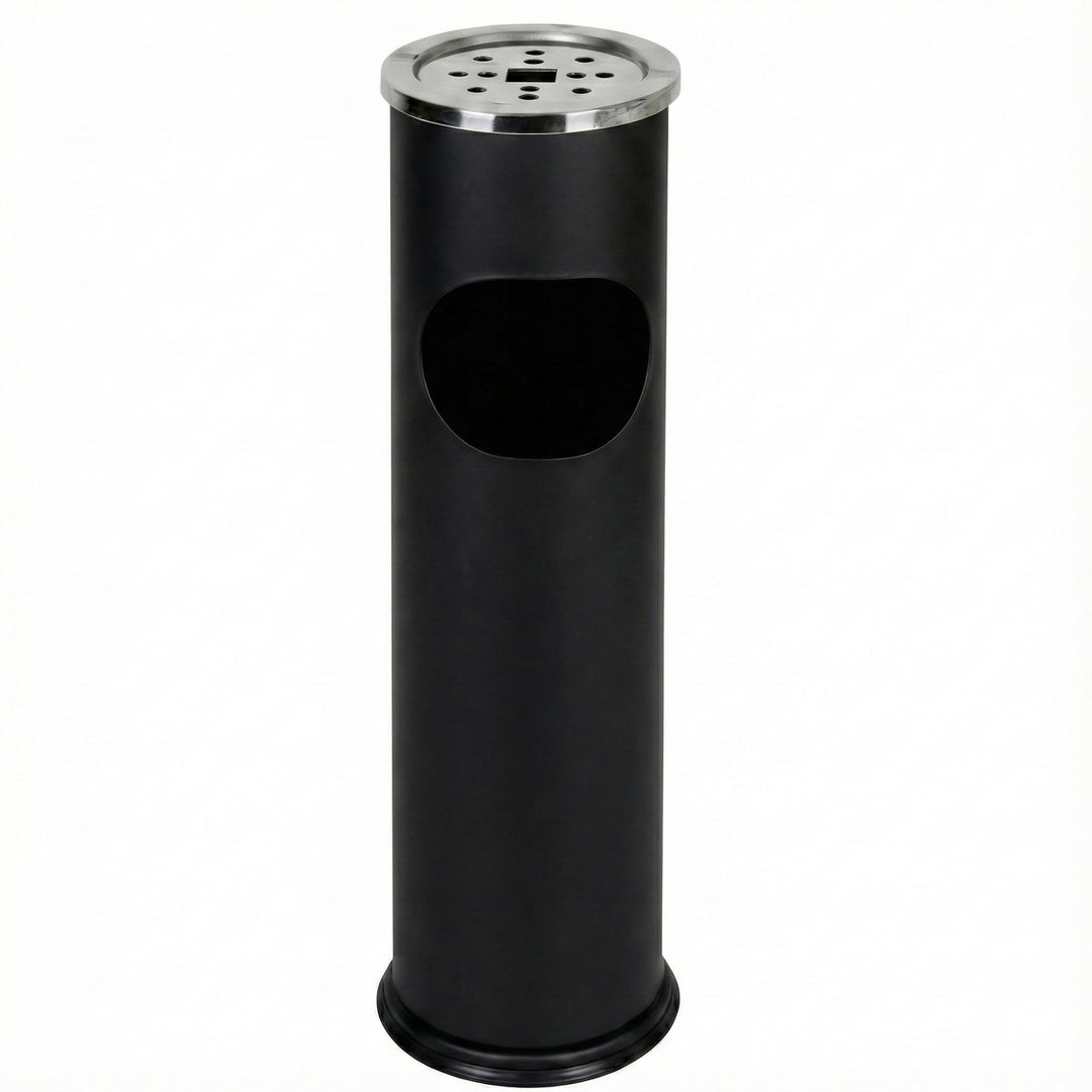 2-in-1 Mülleimer für draussen 58 cm, Schwarz. Schwarz 58 CM, Schwarz 58 CM