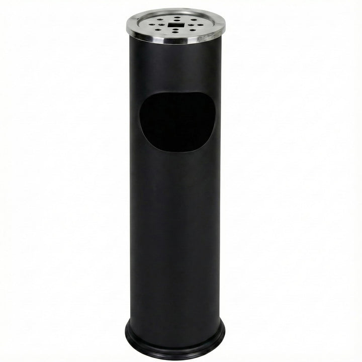 2-in-1 Mülleimer für draussen 58 cm, Schwarz. Schwarz 58 CM, Schwarz 58 CM