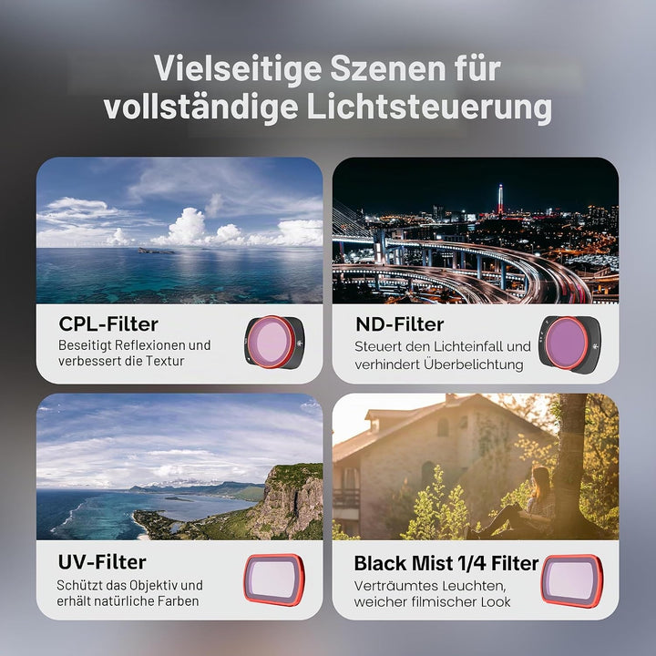 PGYTECH Black Mist 1/4 Filter für DJI Osmo Pocket 3/Pocket 4 /Xtra Muse, Magnetischer Linsenfilter f