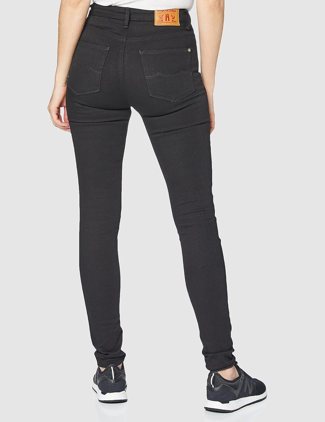 Kings of Indigo Damen Christina High Skinny Jeans 27W / 32L Schwarz (Stay Black 6104), 27W / 32L Sch