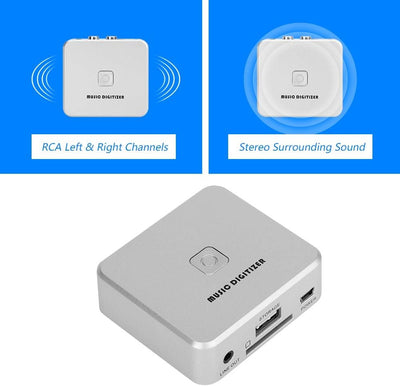 Tangxi MP3-Musik-Digitalisierer CD-Recorder, 3,5 mm Audio & Cinch L R MP3-Recorder-Konverter, 128 Kb