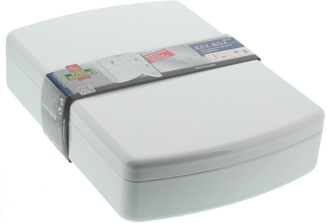 Burg-Wächter Schlüsselbox abschliessbar mit Schlüssel, 35 Haken, Stahlblech, KB 35 W, Weiss 75x330x2
