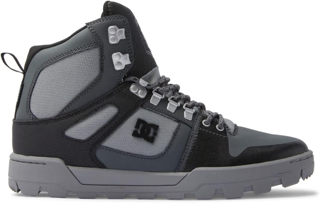 DC Shoes Herren Pure Hi Bootsschuh, 42 EU Black Grey Black