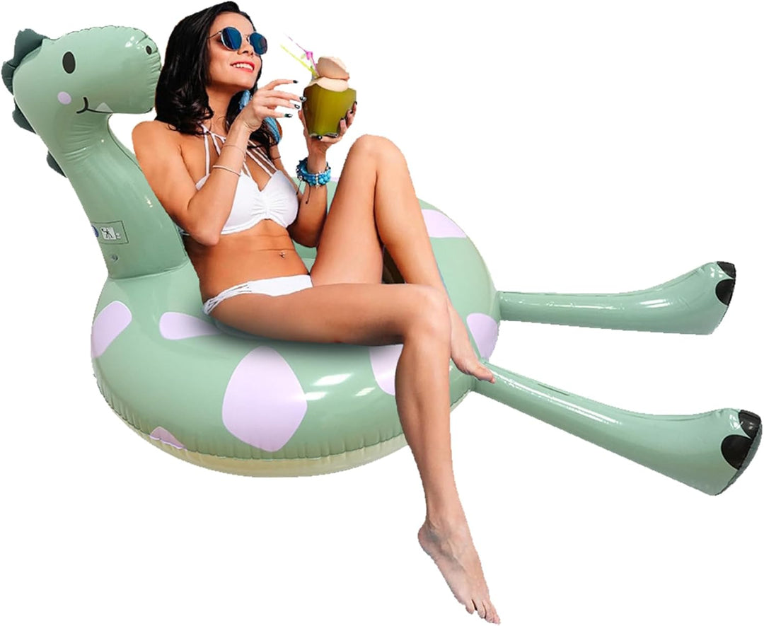 Dinosaurier-Poolschwimmer, 160 x 96 x 81 cm, PVC, weicher Komfort, aufblasbarer Bräunungspool, stark