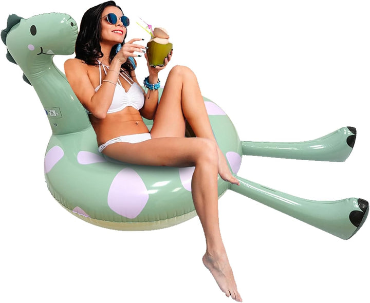 Dinosaurier-Poolschwimmer, 160 x 96 x 81 cm, PVC, weicher Komfort, aufblasbarer Bräunungspool, stark