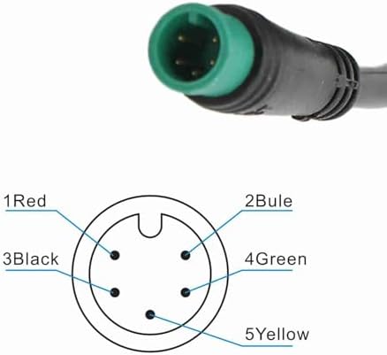 SUNGOOYUE Elektrischer Fahrradcomputer, 5-polig, 24 V, 36 V, 48 V, 60 V, Universelles LCD-Anzeigefel