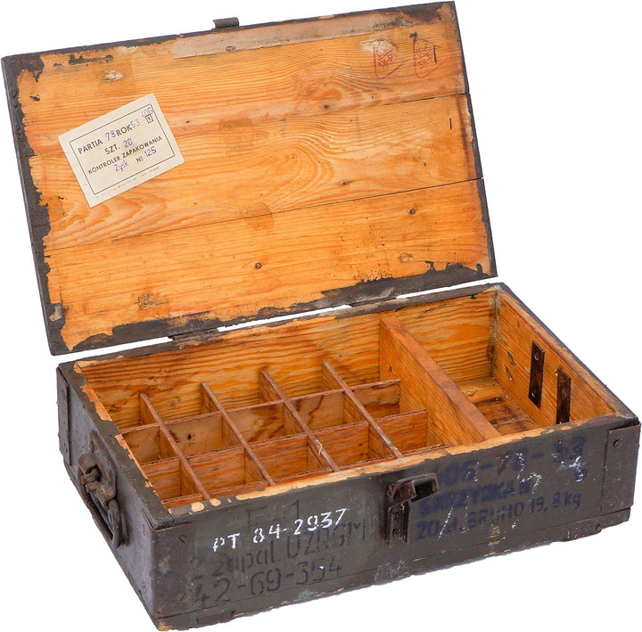 kleine Munititionskiste Box F-1" Transportkiste Werkzeugkiste Aufewahrungsbox Miltärkiste Kiste mit