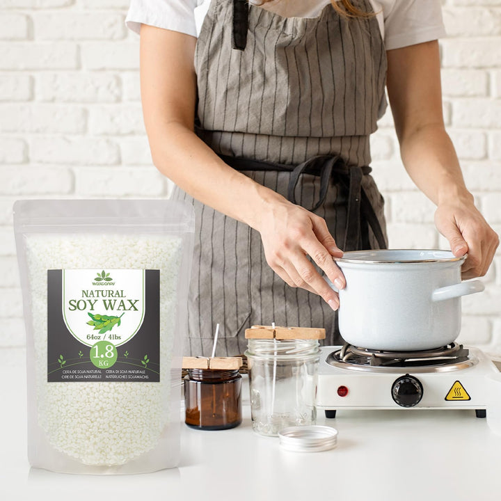 Waxcanpy Sojawachs für Kerzen, Premium Kerzenwachs, Kerzenwachs zum Giessen & Kerzenherstellung, Ver