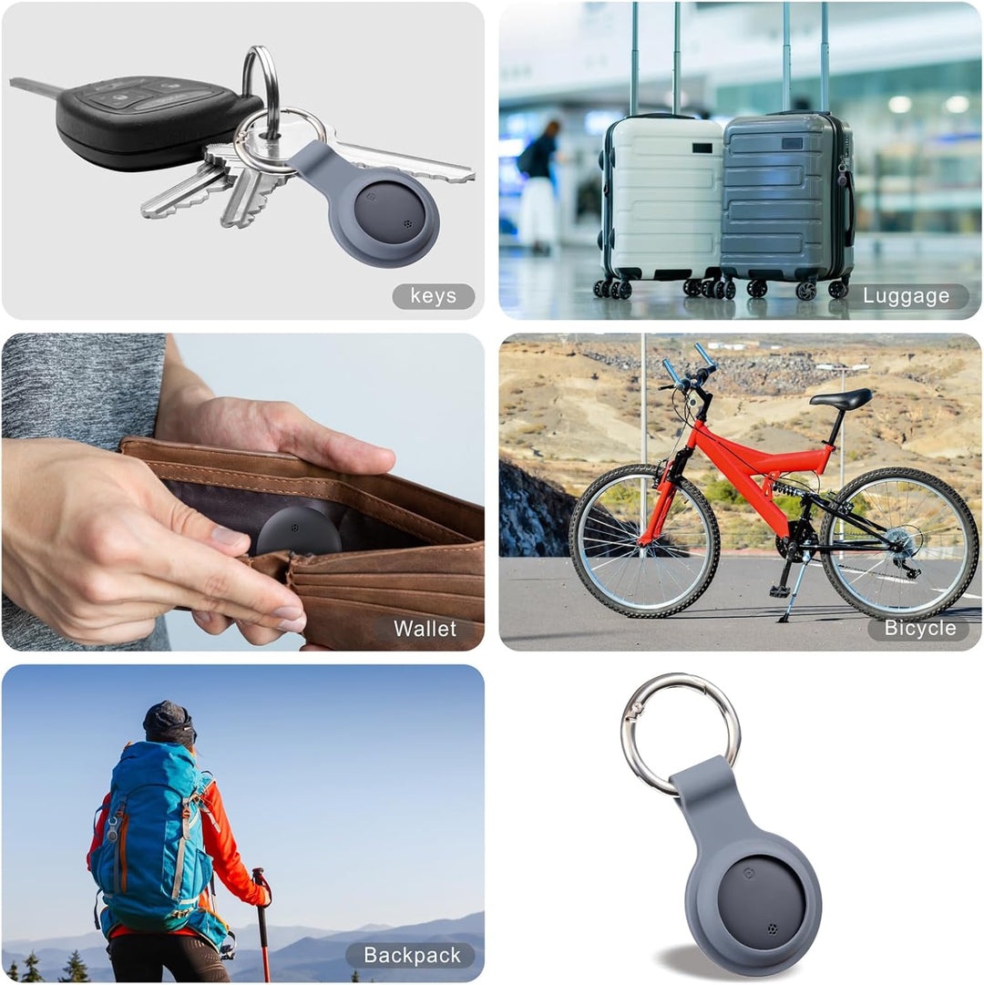 Reyke Smart Tag, kompatibel mit Google Find Hub, Android, Schwarz, 4er-Pack | Bluetooth-Tracker für