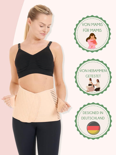 Herzmutter Bauchbinde Postpartum - Rückbildung nach Schwangerschaft-Kaiserschnitt-OP - verstellbarer