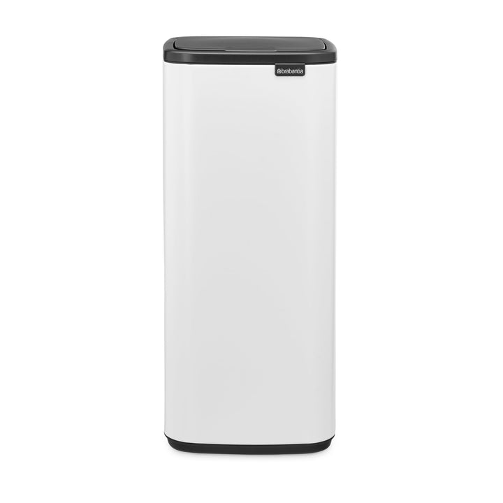 Brabantia Bo Touch Bin Küchenmülleimer 30 L (weissü), platzsparender Abfalleimer mit Soft-Touch-Öñff