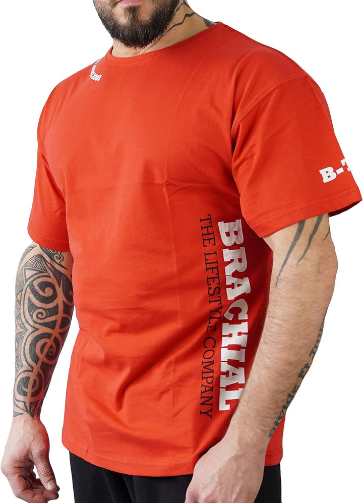 Brachial Premium Herren T-Shirt Gym Loose-Fit - für Freizeit Bodybuilding Workout Gym Kraftsport Fit