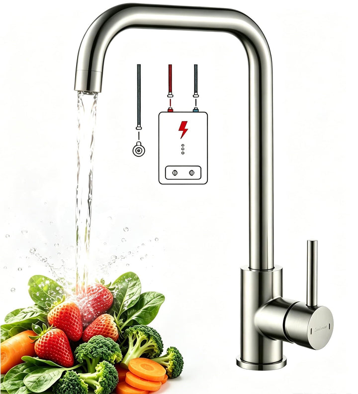 Niederdruck Armatur Küche, 360 ° Drehbare Wasserhahn Küche | Spültischarmatur für Boiler, Untertisch