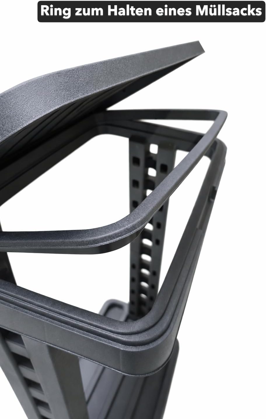 gardivo Müllsackstander universal, zusammenklappbar 70-120L. Müllbeutelhalter zur Mülltrennung und z