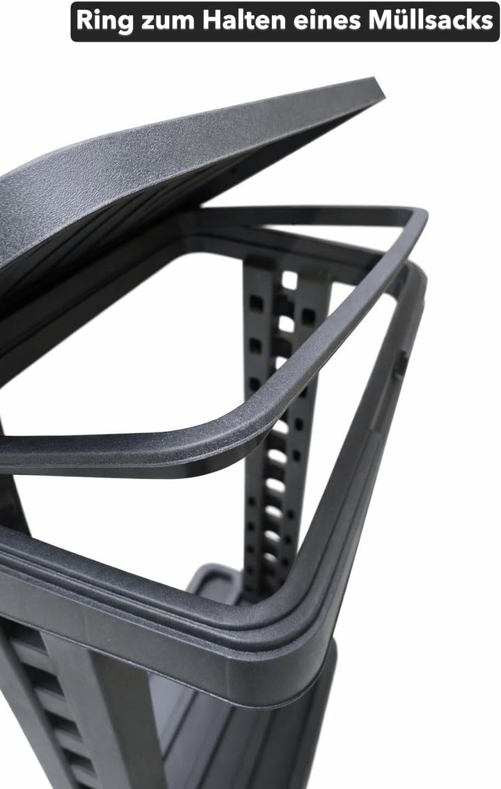 gardivo Müllsackstander universal, zusammenklappbar 70-120L. Müllbeutelhalter zur Mülltrennung und z
