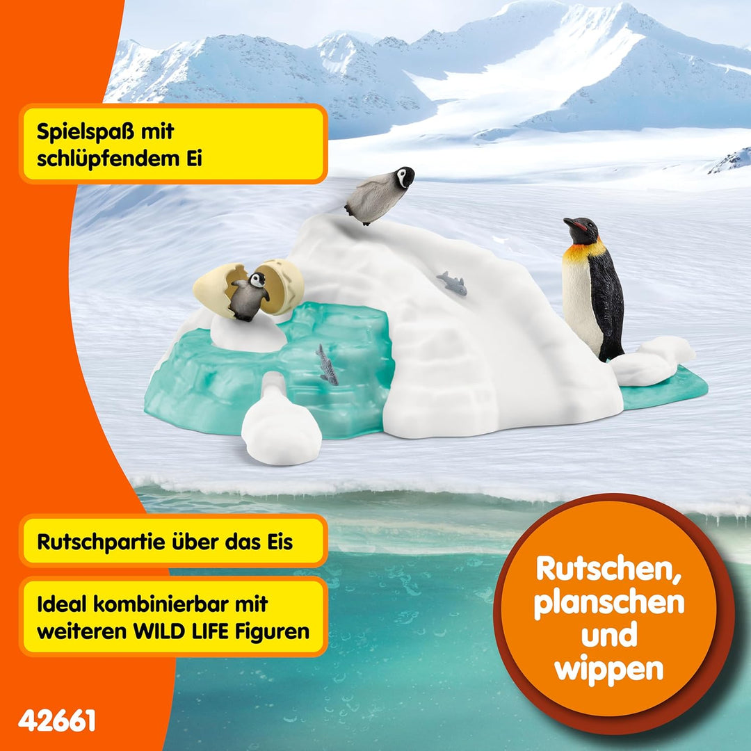 schleich 42661 Pinguin-Familienspass, ab 3 Jahren, WILD LIFE - Spielset, 14 Teile