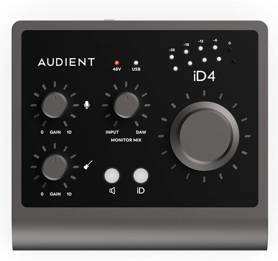 Audient Audiointerface iD4 MKII, Class A Konsolen Mikrofon-Vorverstärker, Schwarz, iD MKII & Stagg H