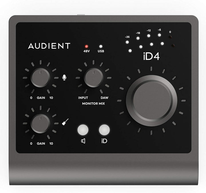 Audient Audiointerface iD4 MKII, Class A Konsolen Mikrofon-Vorverstärker, Schwarz, iD MKII & Stagg H