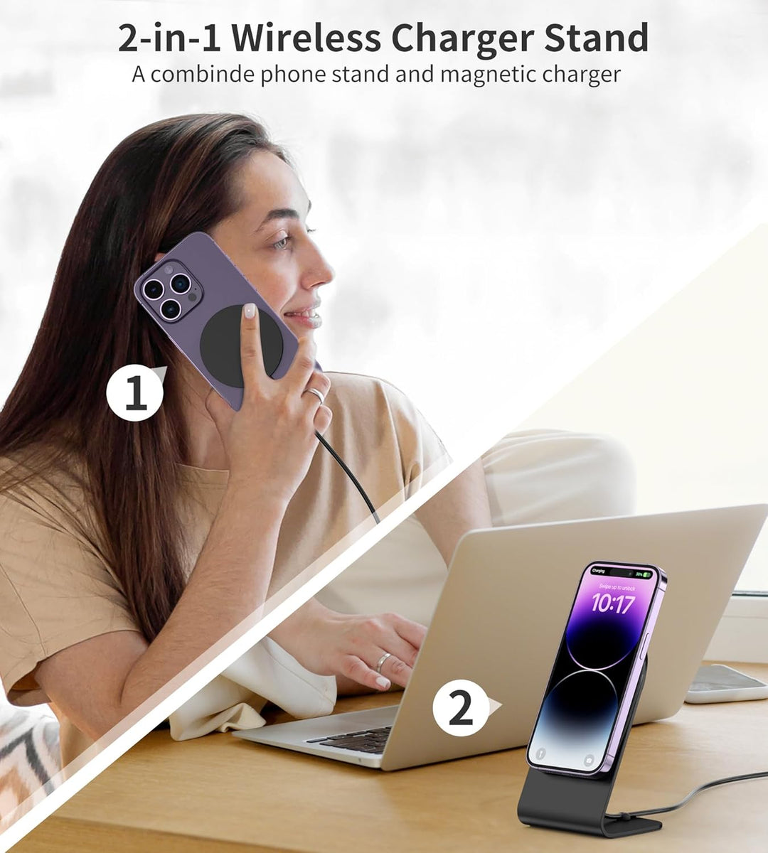 Ladegerät,Induktionsladegerät,induktive ladestation,Wireless Charger mit iPhone ladestation,magnetis