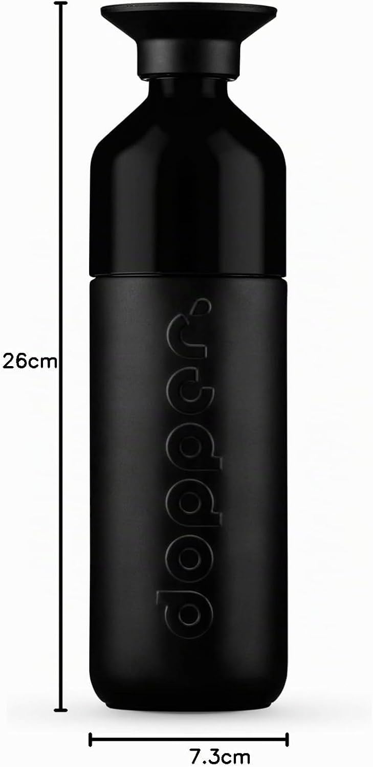 Dopper Insulated Blazing Black Thermosflasche - Edelstahl Trinkflasche 580ml - Kaffeebecher to go -