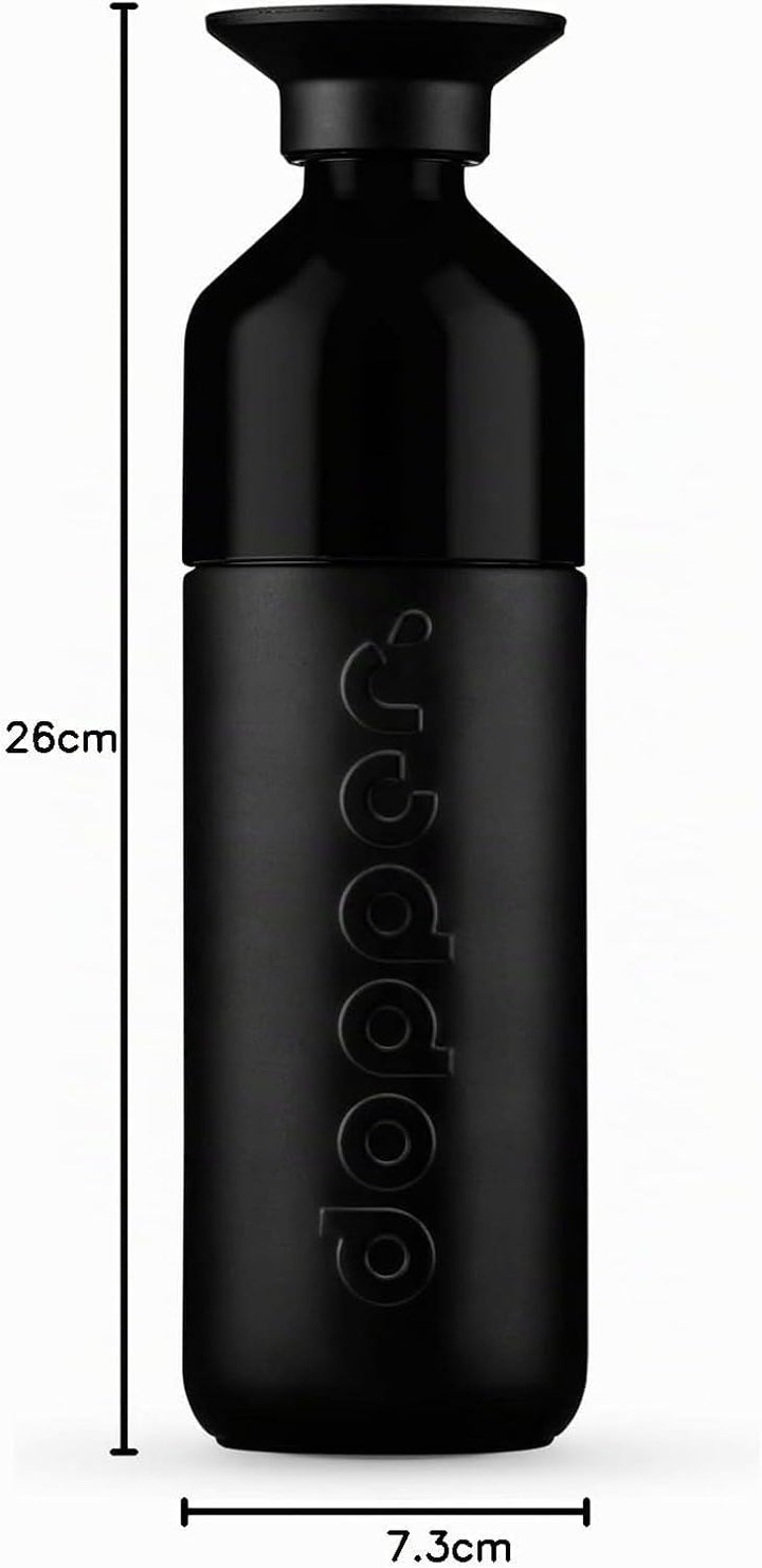 Dopper Insulated Blazing Black Thermosflasche - Edelstahl Trinkflasche 580ml - Kaffeebecher to go -