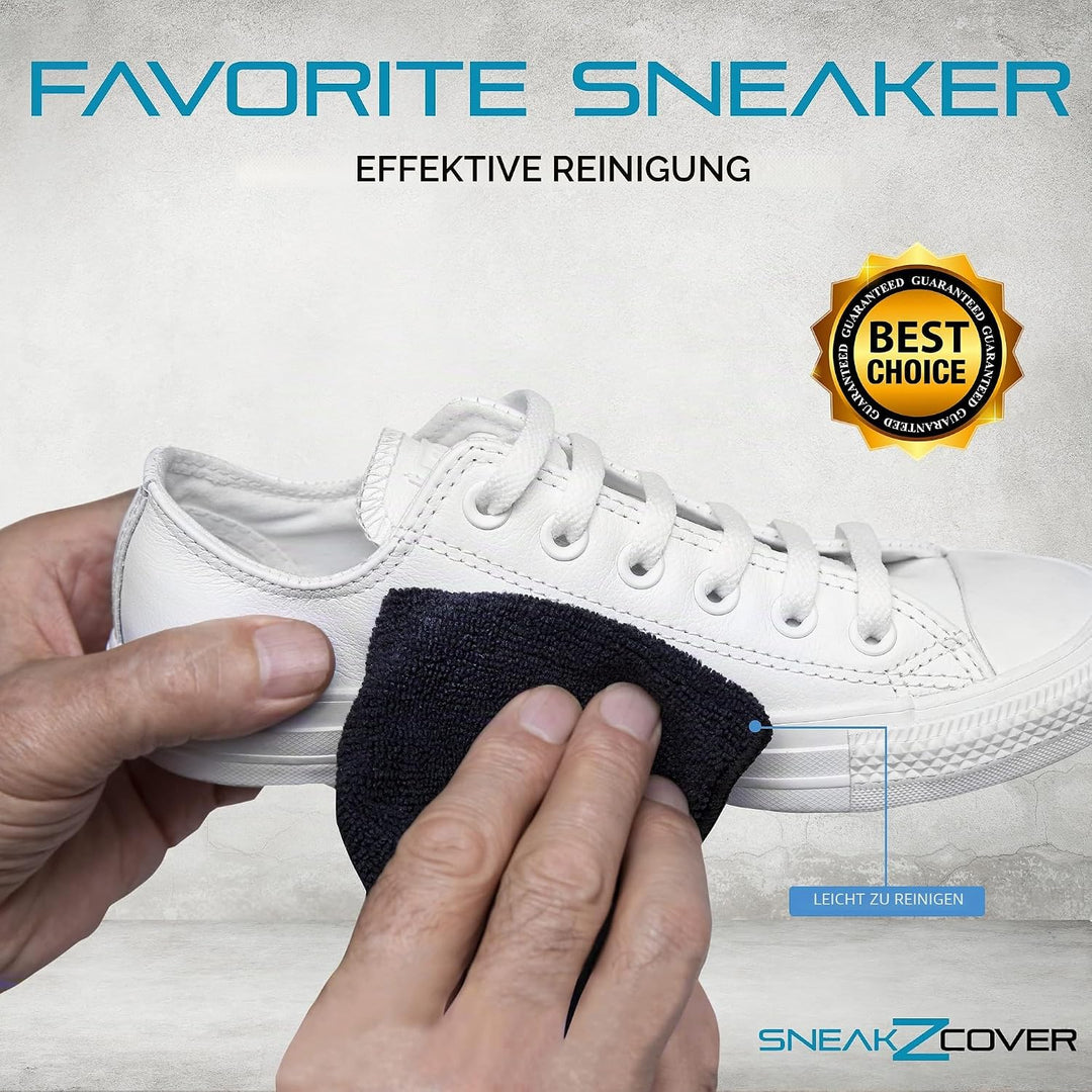 Sneaker Cleaner Set – Basic Schuhputzset inkl. hochwertiger Schuhreiniger, Schuhbürste, Mikrofasertu