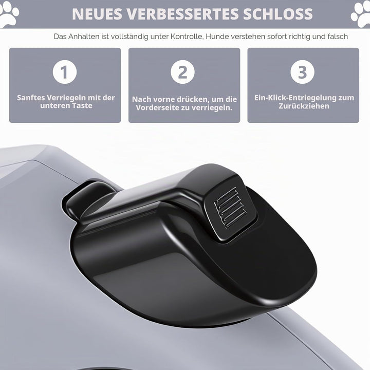 OUZHOU Einziehbare Hundeleine Flexi Leine 8m, 360° Verwicklungsfrei Hundeleine Grosse Hunde bis 50 k