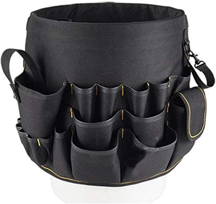 Zerodis Tools Bucket Tool Organizer, Bucket Canvas Werkzeughalter und Organizer Eimer mit 56 Taschen
