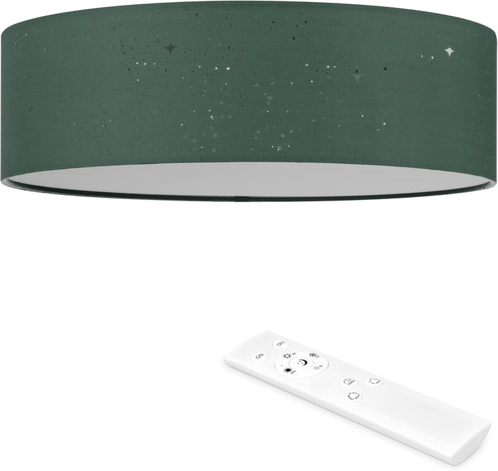 Navaris LED Deckenleuchte rund mit Sterneneffekt - dimmbar mit Fernbedienung - verstellbare Farbtemp
