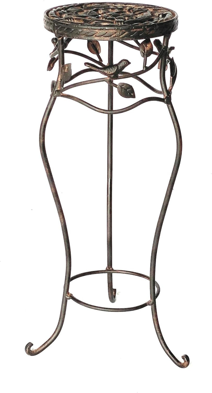 DanDiBo Blumenhocker Metall Schwarz Rund Höhe 52 cm Blumenständer 18215 Blumensäule Antik Pflanzenst
