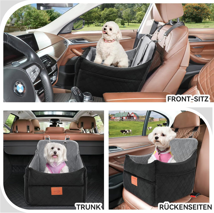 Hunde-Autositz für kleine/mittlere Hunde, Hundeautositz mit Dicker Polsterung unter 35 lbs, Abnehmba