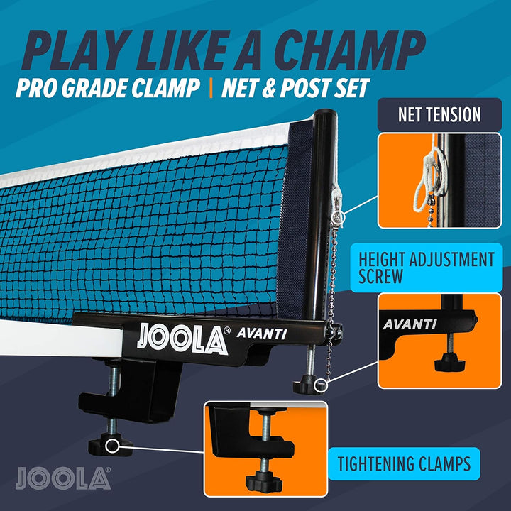 JOOLA Tischtennis-Set Team School Bundle mit Tischtennisnetz Schwarz, Bundle mit Tischtennisnetz Sch