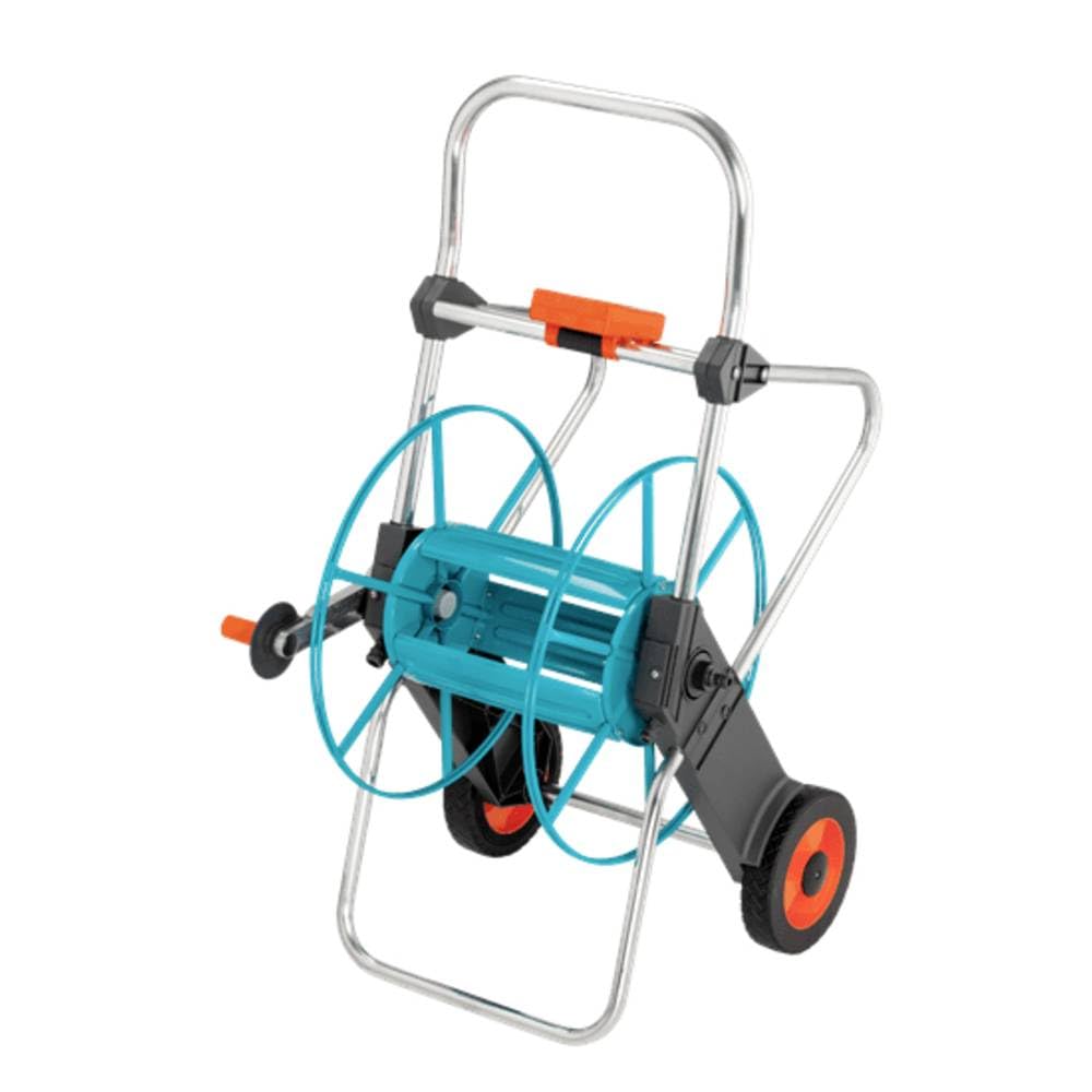 Gardena Metall Schlauchwagen 100: stabile, beschichtete Schlauchtrommel &amp; 50m Comfort HighFLEX Schla