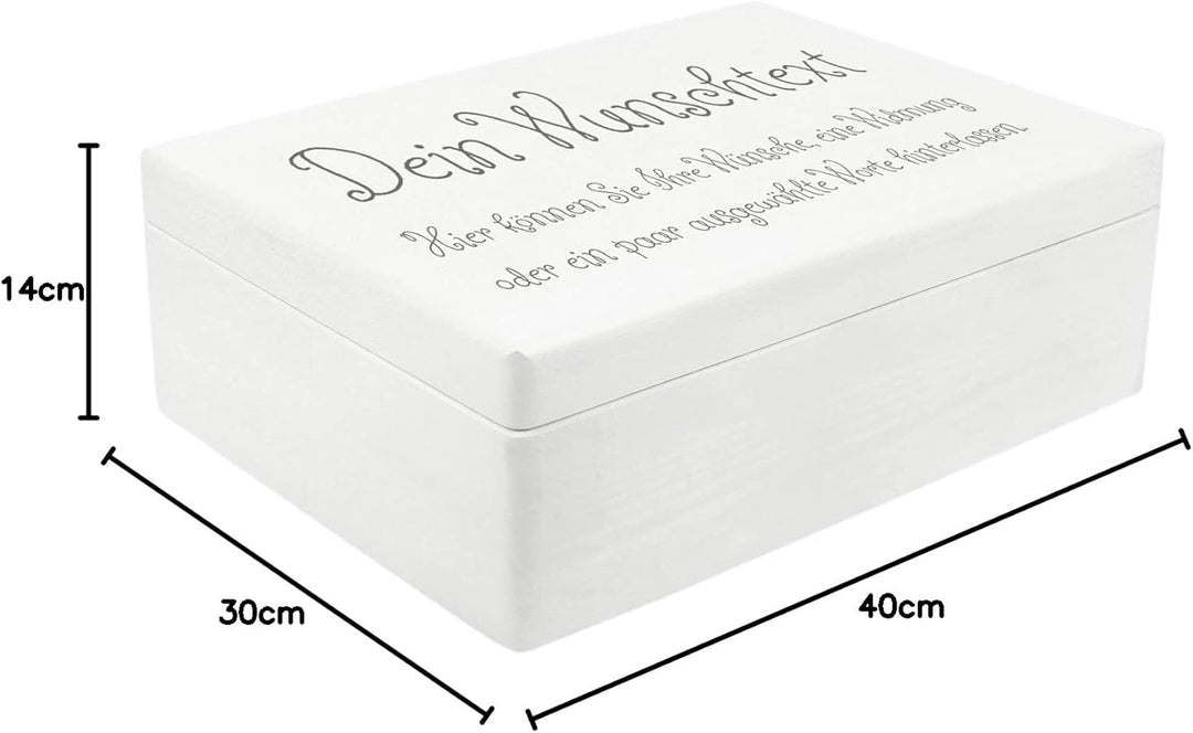 Creative Deco Weisse Personalisierte Geschenke Wunschtext Holzkiste | Dein Eigener Beliebig Text Ind