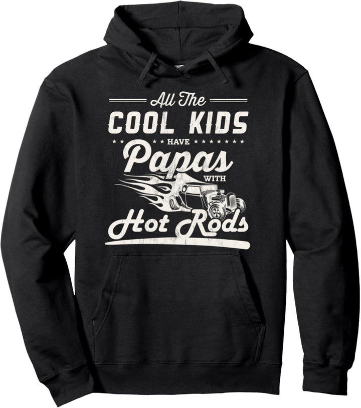 Coole Kinder haben Papas mit Hot Rods Vatertagsgeschenk Pullover Hoodie