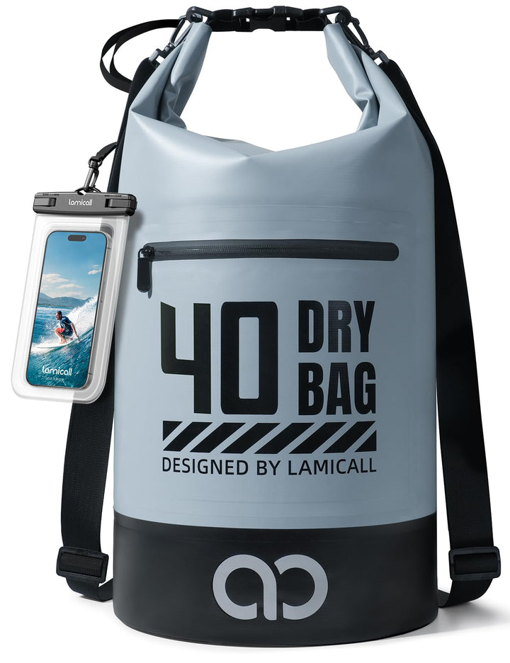 Lamicall Dry Bag, wasserdichte Tasche - [Robust & Kratzfest] 5L/10L/20L/30L/40L Rucksack Wasserdicht