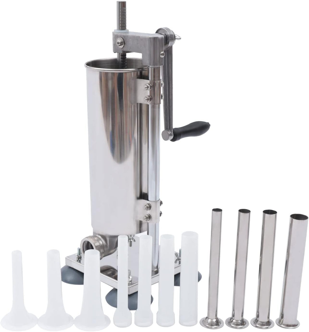 Manuell Wurstfüllmaschine, 3L Wurstfüllmaschine mit 4 Saugnäpfen | 3L Edelstahl Wurstfüller Maschine