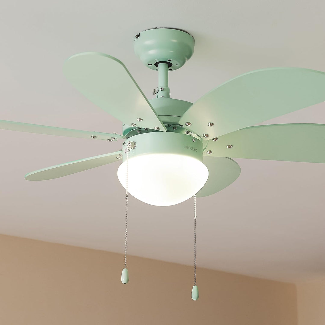 Cecotec Deckenventilator EnergySilence Aero 3600 Vision Full Mint, 92 cm | Lampenfassung ohne Leucht