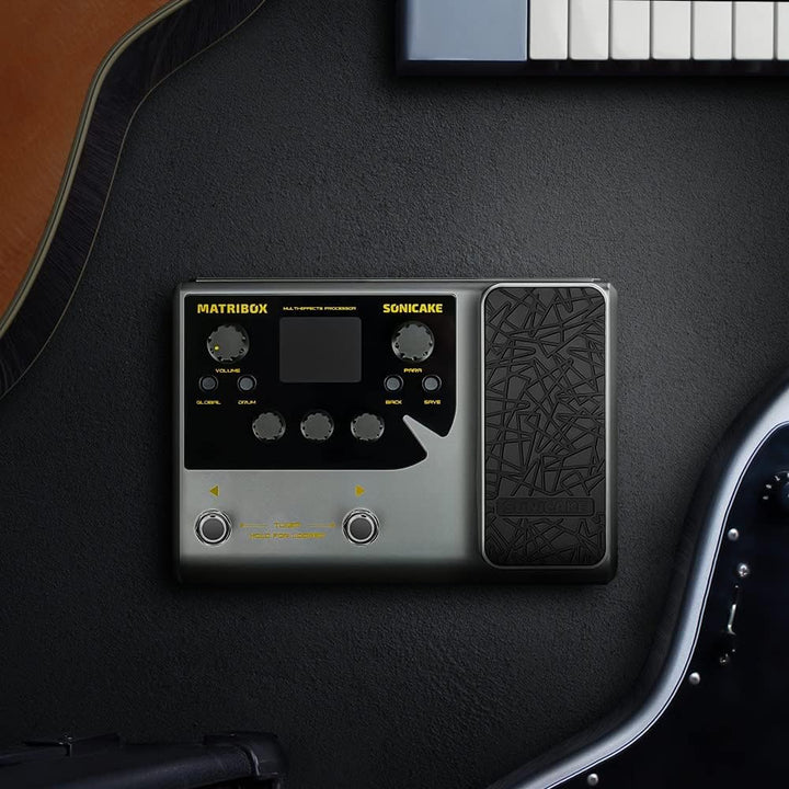 SONICAKE Gitarren Effektpedal Multi-Effekte Prozessor mit Expression Pedal 140 integrierte Effekte 1