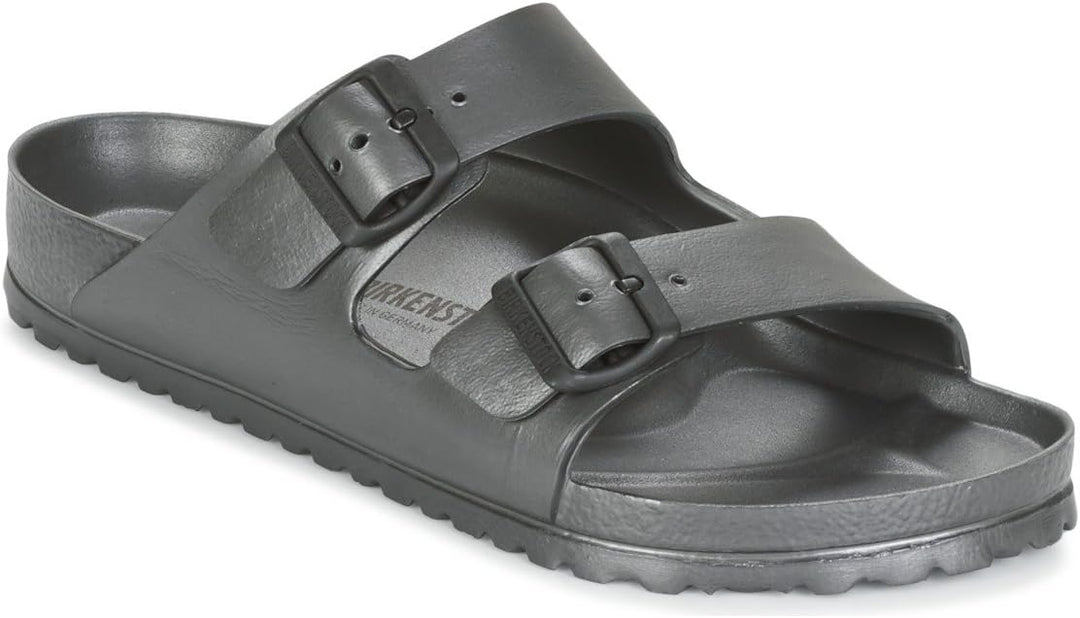 BIRKENSTOCK Herren Arizona Geöltes Leder Weit Pantoletten 42 EU Grau, 42 EU Grau