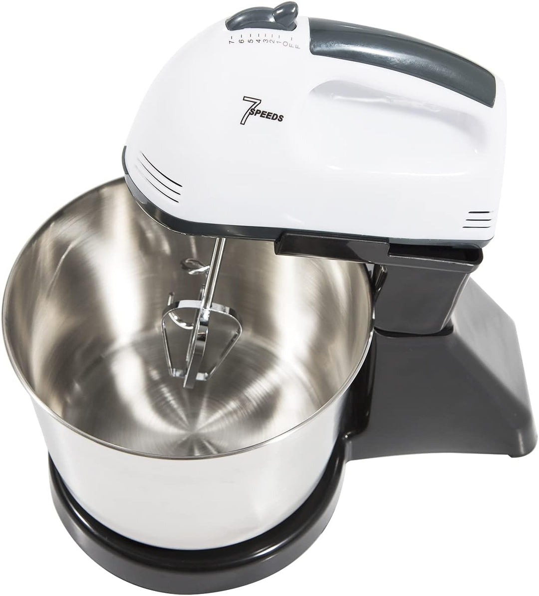 350w Handmixer Elektro-Eierquirl 7-Fach Verstellbar Elektrisch Handrührgerät 1,7 L Mit 2 Rührstäben