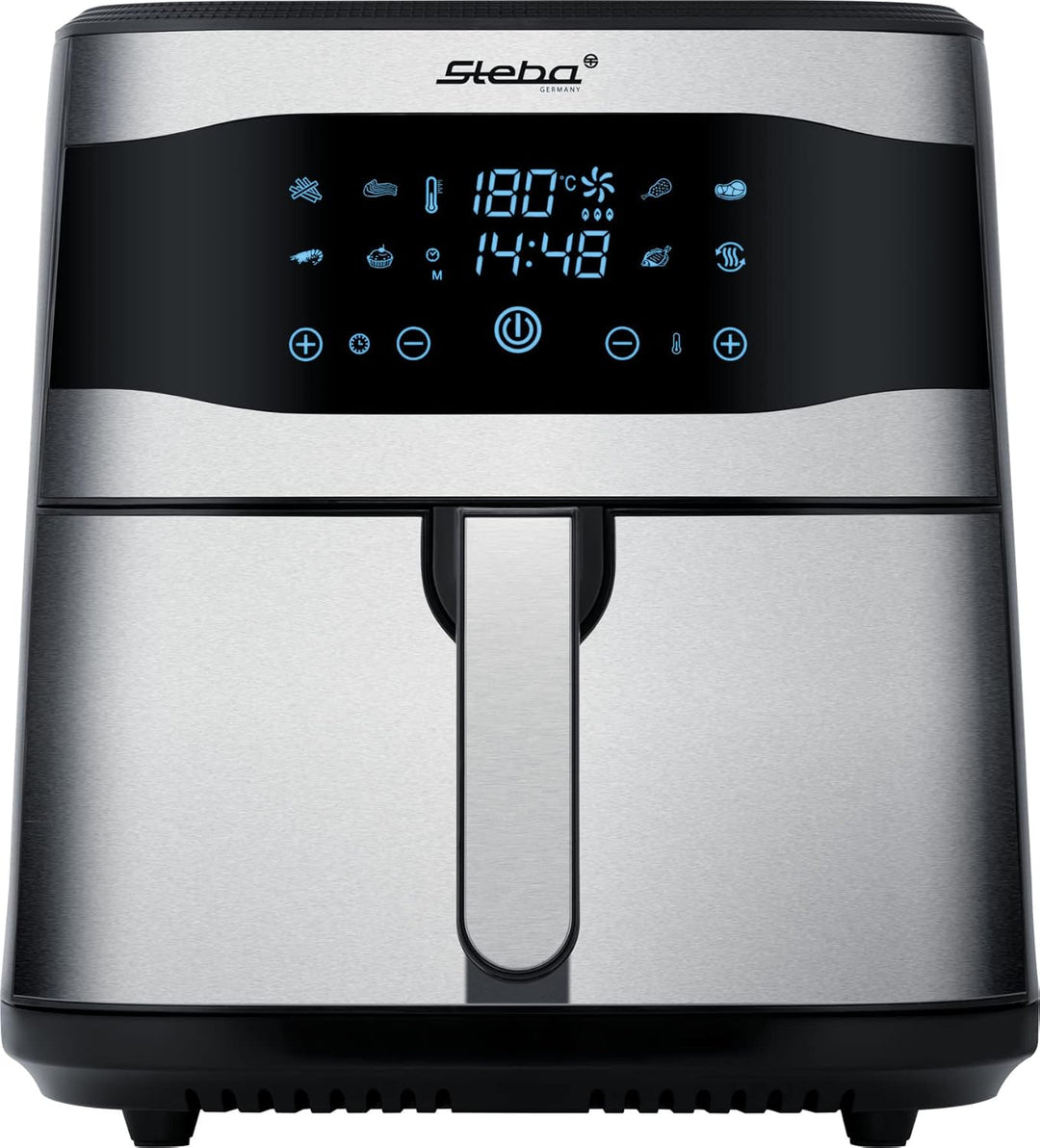 Steba Family Heissluftfritteuse, 8L mit Touchscreen, 8 Programme, Timer 60 min., 1800 Watt, Fritteus