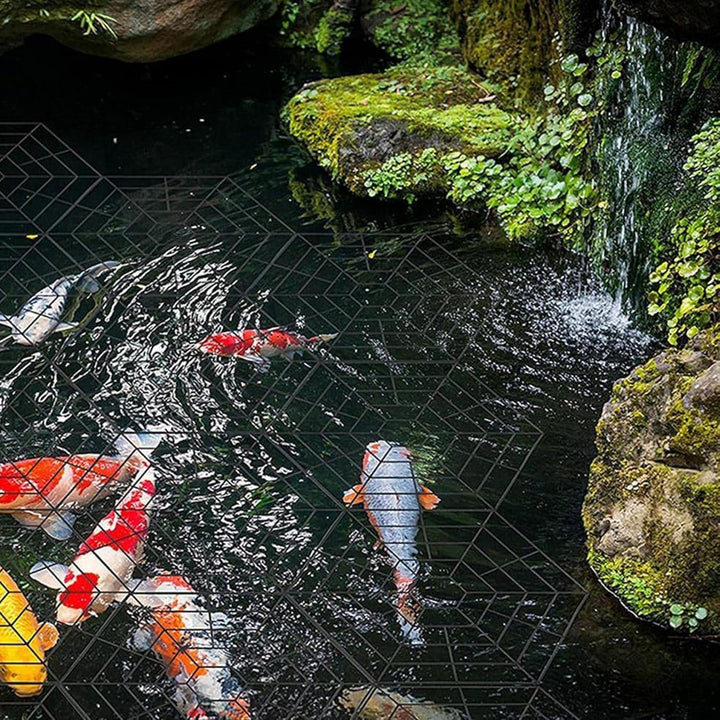 20pcs/Sets hexagonales Teichnetz, schwimmende Nylon -Teichabdeckung für Koi -Teiche und Outdoor -Fis