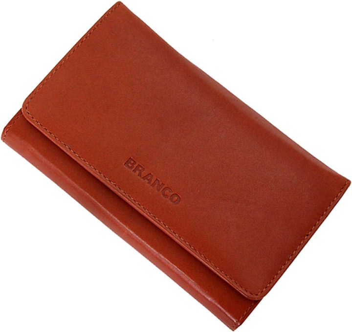 GoBago Branco Leder Damen Geldbörse Börse Portemonnaie Geldbeutel (Braun), Braun