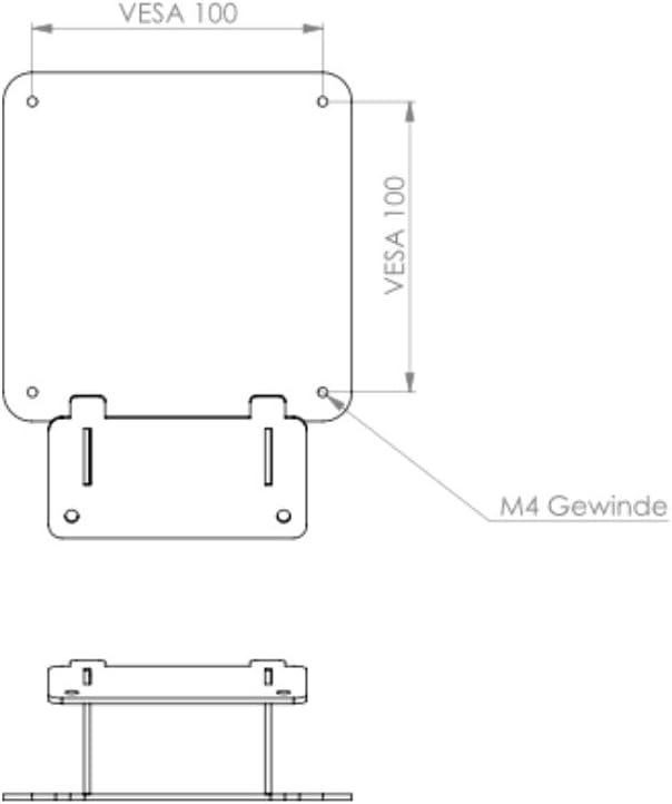 V052 VESA Adapter kompatibel mit Samsung U32UR59C, U32R594CWU