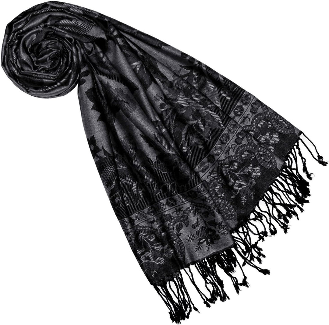 Lorenzo Cana Marken Pashmina Damenschal Naturfaser Floral Blumen Stola Schaltuch Tuch Stola 70 cm x