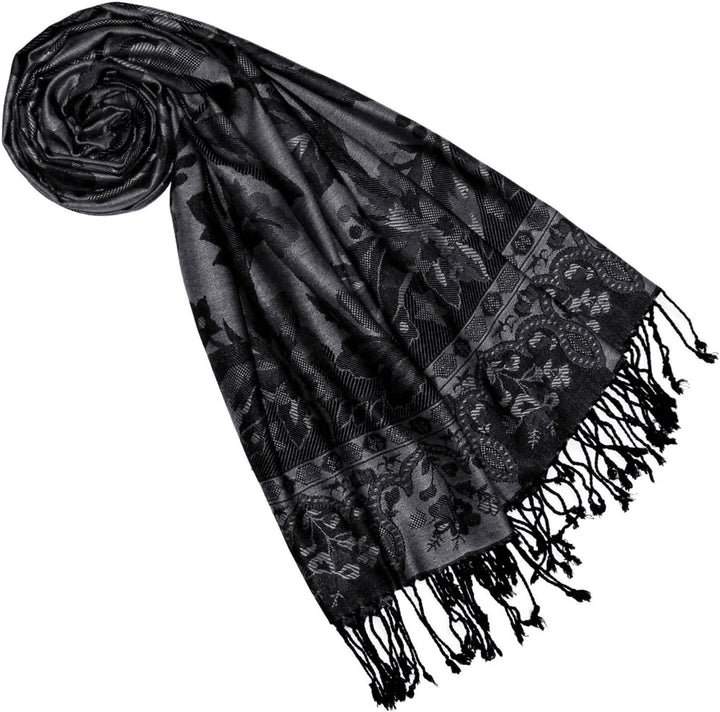Lorenzo Cana Marken Pashmina Damenschal Naturfaser Floral Blumen Stola Schaltuch Tuch Stola 70 cm x